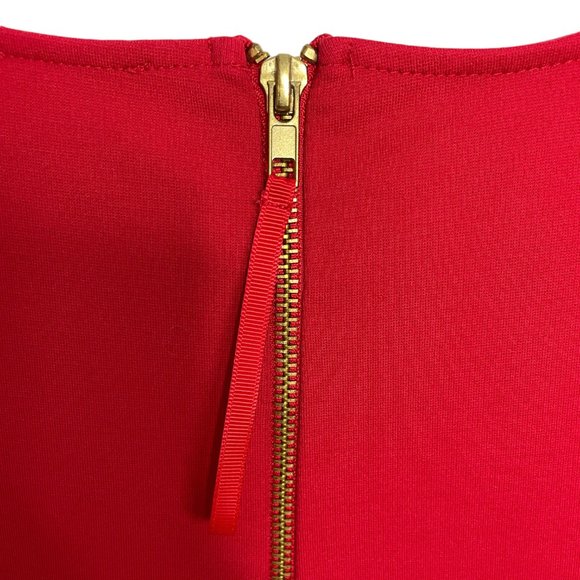 Carmen Marc Valvo Pleated Ponte Knit Peplum Top Size Small - Picture 4 of 5